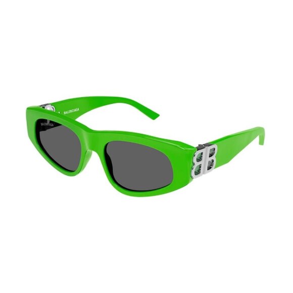 NWT BALENCIAGA SUNGLASSES GREEN OVAL WOMEN EYEWEAR BALENCIAGA - Picture 1 of 4